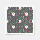 グリーン格言クリスマスツリーオーナメントパターン スタンダードカクテルナプキン (正面)