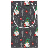 グリーン格言クリスマスツリーオーナメントパターン スモールペーパーバッグ (裏面)