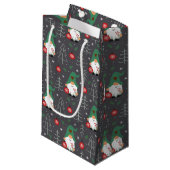 グリーン格言クリスマスツリーオーナメントパターン スモールペーパーバッグ (正面アングル)