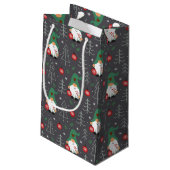 グリーン格言クリスマスツリーオーナメントパターン スモールペーパーバッグ (裏面アングル)
