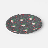 グリーン格言クリスマスツリーオーナメントパターン ペーパープレート (アングル)