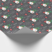 グリーン格言クリスマスツリーオーナメントパターン ラッピングペーパー (角)