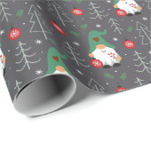 グリーン格言クリスマスツリーオーナメントパターン ラッピングペーパー (ロールコーナー)