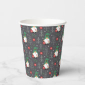 グリーン格言クリスマスツリーオーナメントパターン 紙コップ (裏面)