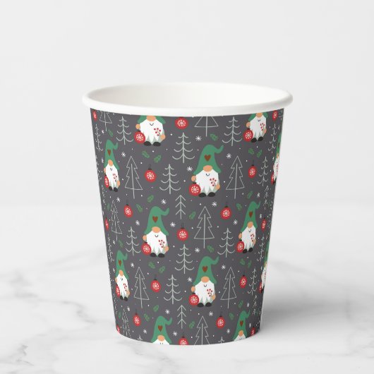 グリーン格言クリスマスツリーオーナメントパターン 紙コップ (裏面)