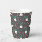 グリーン格言クリスマスツリーオーナメントパターン 紙コップ (左)