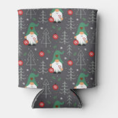 グリーン格言クリスマスツリーオーナメントパターン 缶クーラー (正面)
