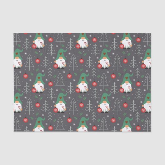 グリーン格言クリスマスツリーオーナメントパターン 薄葉紙 (正面)