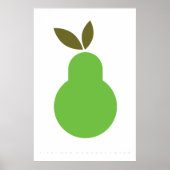 グリーン梨レトロポスター60年代70年代引用文 ポスター (正面)