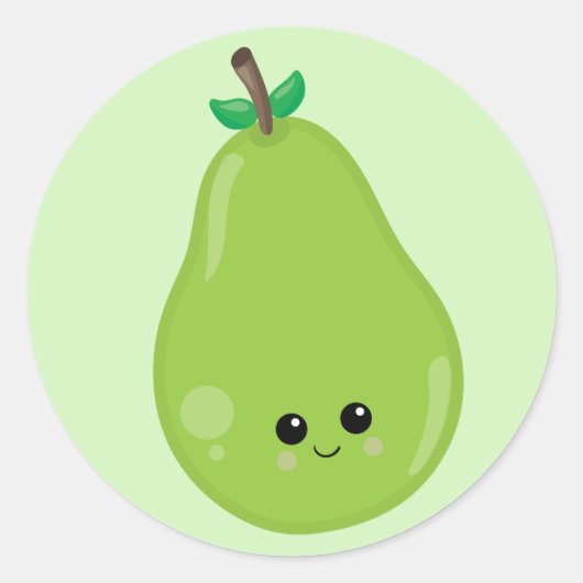 グリーン梨 ラウンドシール (正面)
