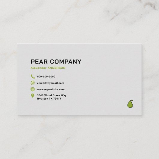 グリーン梨 名刺 (裏面)