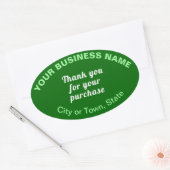 グリーン楕円ステッカーをご購入いただきありがとうございます 楕円形シール (封筒)