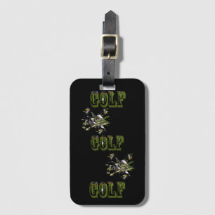 グリーン次元ゴルフ写真ロゴ、 ラゲッジタグ
