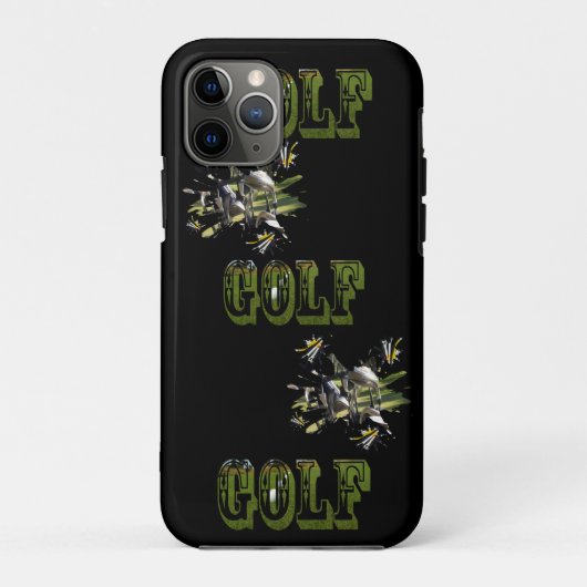 グリーン次元ゴルフ写真ロゴ、 Case-Mate iPhoneケース (裏面)