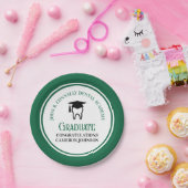 グリーン歯科学校カスタム卒業党 ペーパープレート (パーティー)