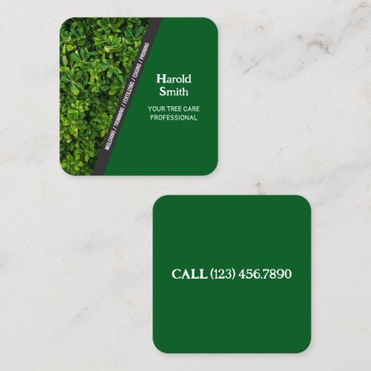 グリーン気にローン名刺 スクエア名刺 (正面/裏面)