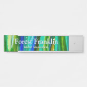 グリーン水中アルコールインクアート机用ネームプレート サインプレート (正面)