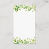 グリーン水彩 シャムロック おむつくじ エンクロージャーカード (裏面)