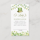 グリーン水彩 シャムロック おむつくじ エンクロージャーカード (正面)