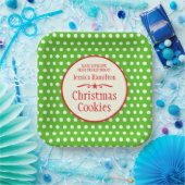 グリーン水玉模様クッキースワップベーキングプレゼント ペーパープレート (パーティー)