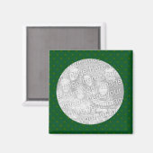 グリーン水玉模様フォトマグネットテンプレート マグネット (正面/裏面)