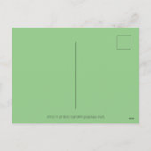 グリーン水玉模様フラミおもしろいンゴST.パトリックの日 シーズンポストカード (裏面)