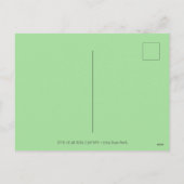 グリーン水玉模様フラミおもしろいンゴST.パトリックの日 シーズンポストカード (裏面)