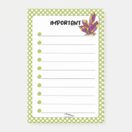 グリーン水玉模様レッドダイヤモンド重要 ポストイット