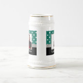 グリーン水玉模様写真テンプレート ビールジョッキ (中央)