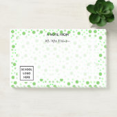 グリーン水玉模様新学期先生 ポストイット (オフィス)