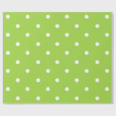グリーン水玉模様 ラッピングペーパー (フラット)