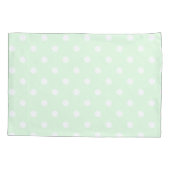 グリーン水玉模様 枕カバー (裏面-左)