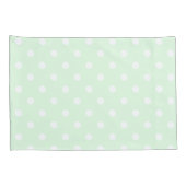 グリーン水玉模様 枕カバー (裏面-右)