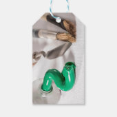 グリーン油絵を描 ギフトタグ (正面)