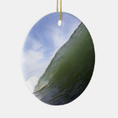 グリーン海サーフィン波 セラミックオーナメント (右)