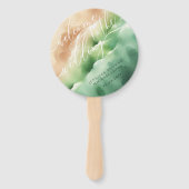 グリーン海ビーチデイパーティー歓迎結婚ズ ハンドファン (裏面)