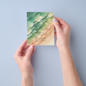 グリーン海ビーチパーティーシーズンサマー チラシ (手)