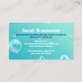 グリーン海軍クリーニング洗浄スプレーメイド 名刺 (裏面)