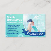 グリーン海軍クリーニング洗浄スプレーメイド 名刺 (正面)