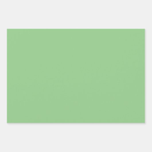 グリーン淡い色のの調整されたジェイドプレイドパターン ラッピングペーパーシート (正面3)