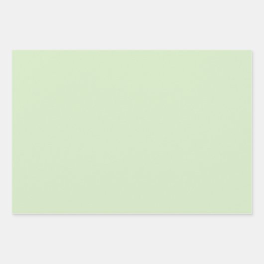 グリーン淡い色のの調整されたジェイドプレイドパターン ラッピングペーパーシート (正面2)