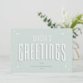 グリーン淡い色のシーズングリーティングレトロスター写真 シーズンカード (スタンド正面)