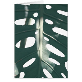 グリーン淡い色のパステルスイスチーズプラントグリーティングカード