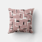 グリーン淡い色のピンク白黒モダン クッション (裏面)