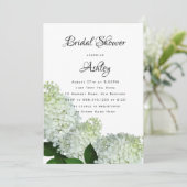 グリーン淡い色のフローラブライダルシャワーアジサイ招待状 招待状 (スタンド正面)