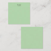 グリーン淡い色のプロフェッショナルユニーククラシック名 ノートカード (正面/裏面)