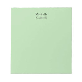 グリーン淡い色のプロフェッショナルユニーククラシック名 ノートパッド