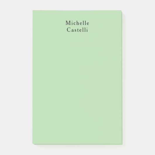 グリーン淡い色のプロフェッショナルユニーククラシック名 ポストイット (正面)