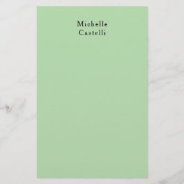 グリーン淡い色のプロフェッショナルユニーククラシック名 便箋