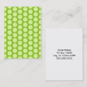 グリーン淡い色の水玉模様 名刺 (正面/裏面)